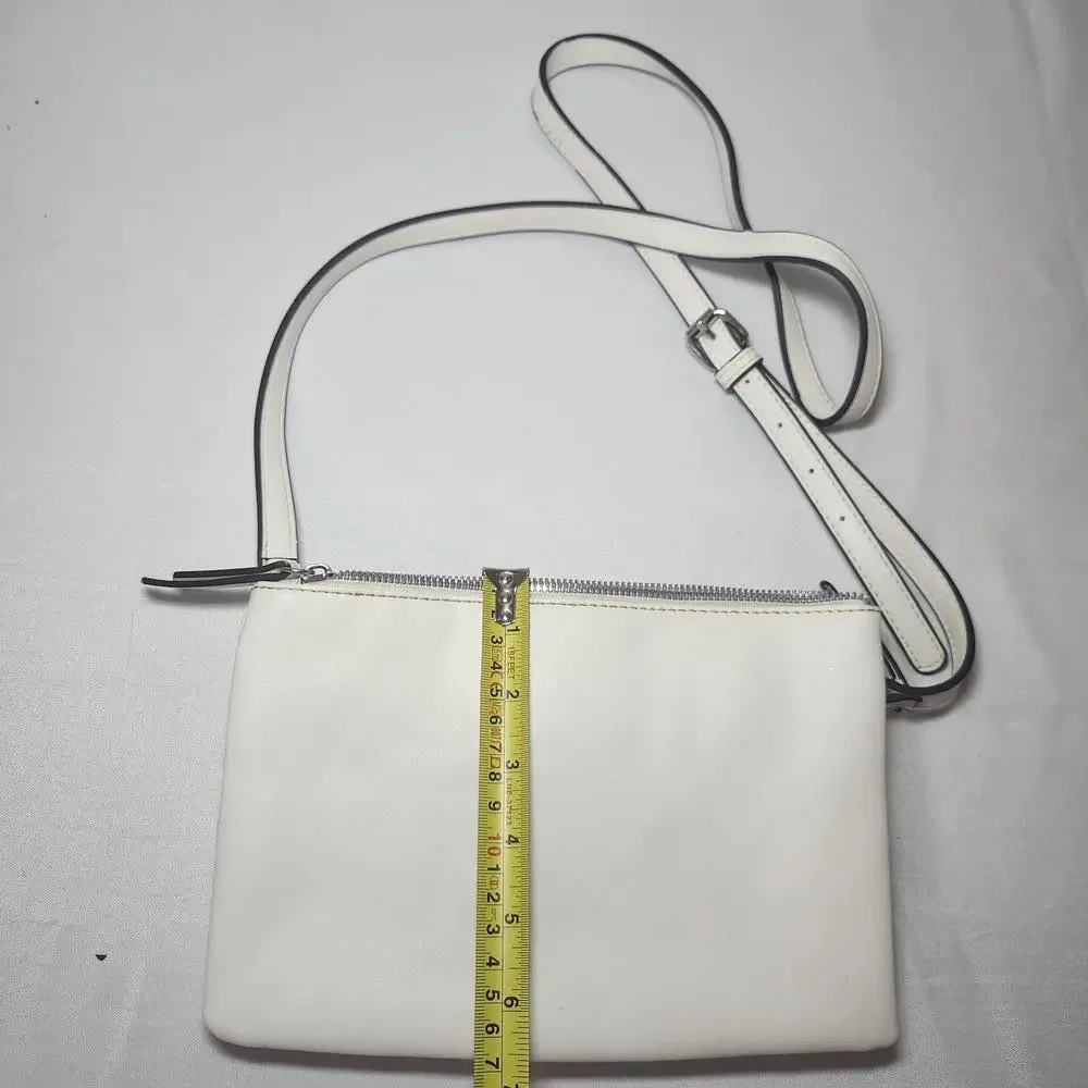 Nine West Womens Crossbody Bag White Classic